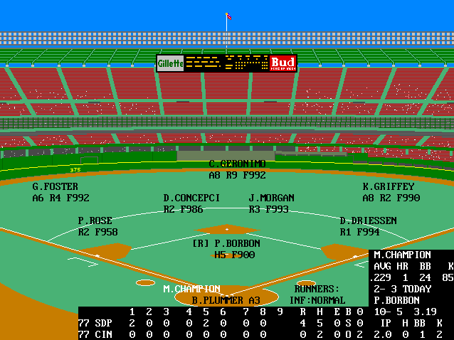 Full Count Baseball 6.0 main display
