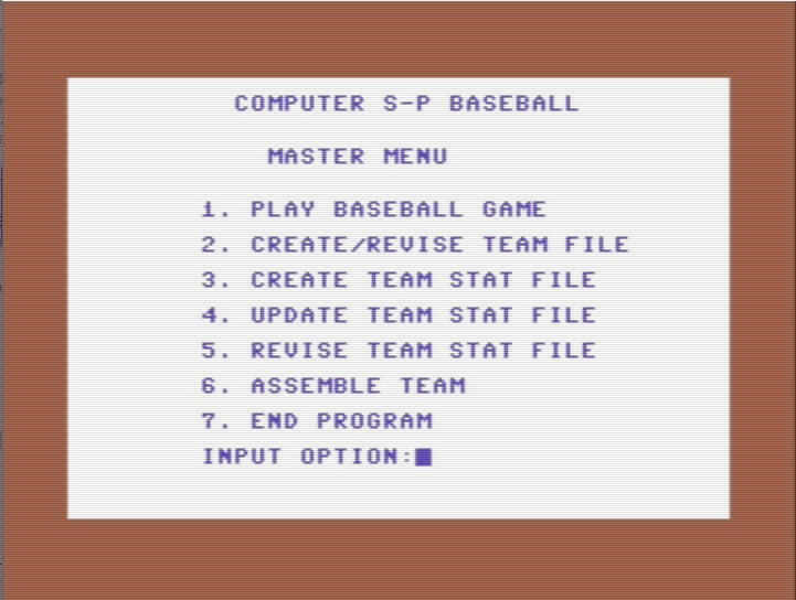 Computer Statis Pro Baseball screenshot