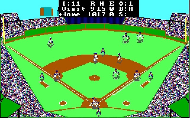 Earl Weaver Baseball (IBM) main display 2
