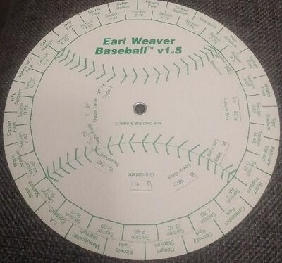 Earl Weaver Baseball code wheel