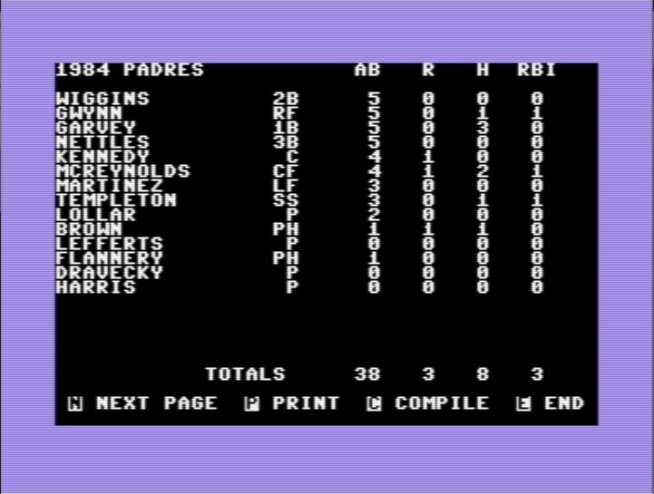MicroLeague Baseball screenshot