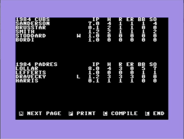 MicroLeague Baseball screenshot