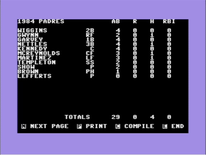 MicroLeague Baseball screenshot