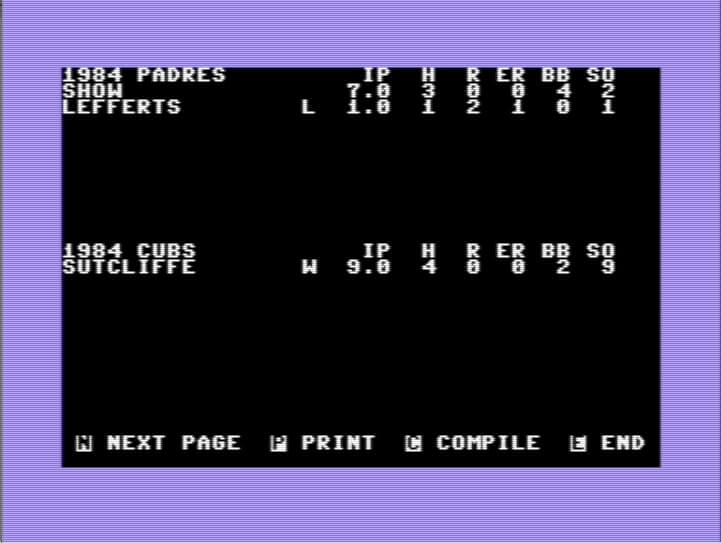MicroLeague Baseball screenshot