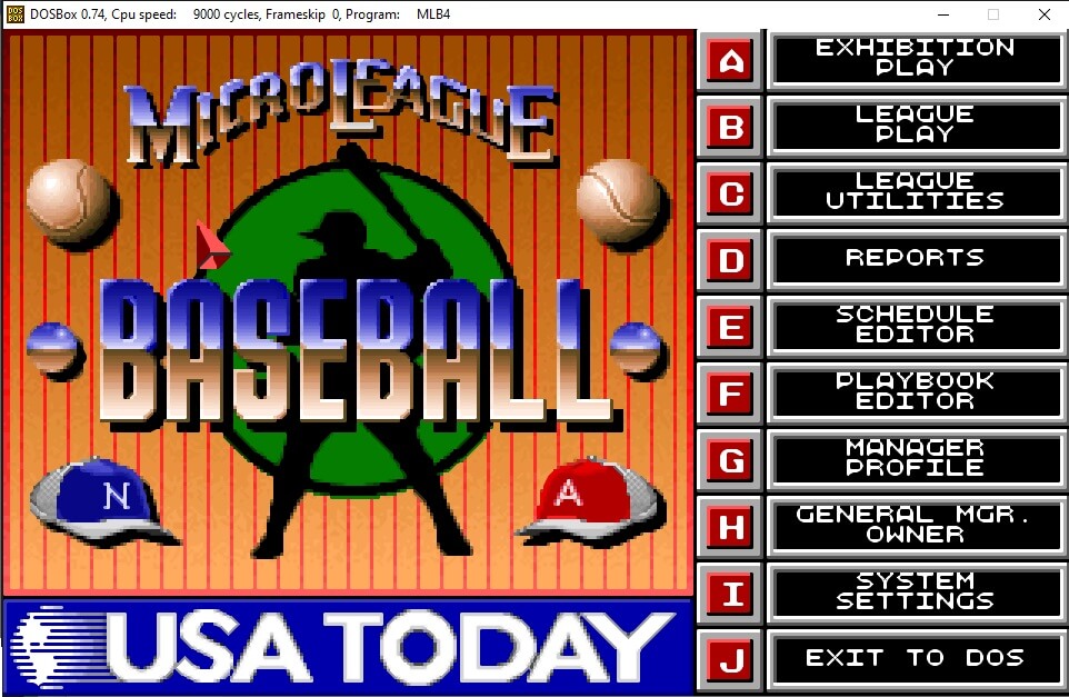 MicroLeague Baseball IV screenshot