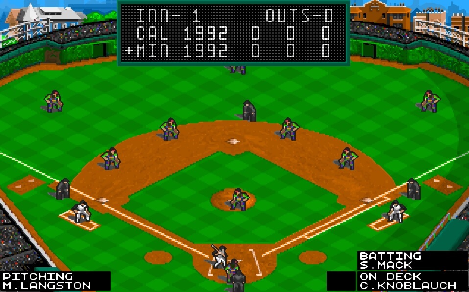 MicroLeague Baseball IV (IBM) main display