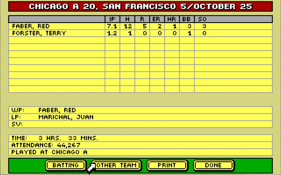 Tony LaRussa's Ultimate Baseball screenshot